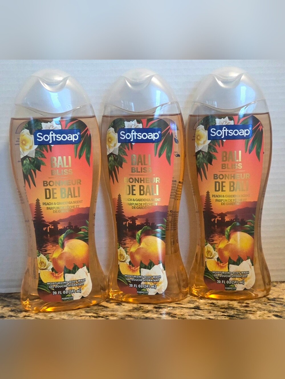 Bali Bliss Peach & Gardenia Scented Body Wash Bundle